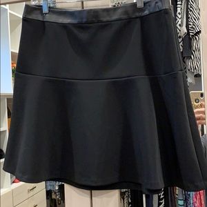 Cute Ann Taylor Swing Skirt with faux leather band